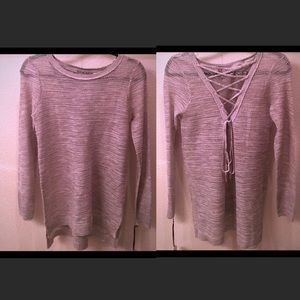 NWOT Knox Rose Laced Back Tunic Sweater